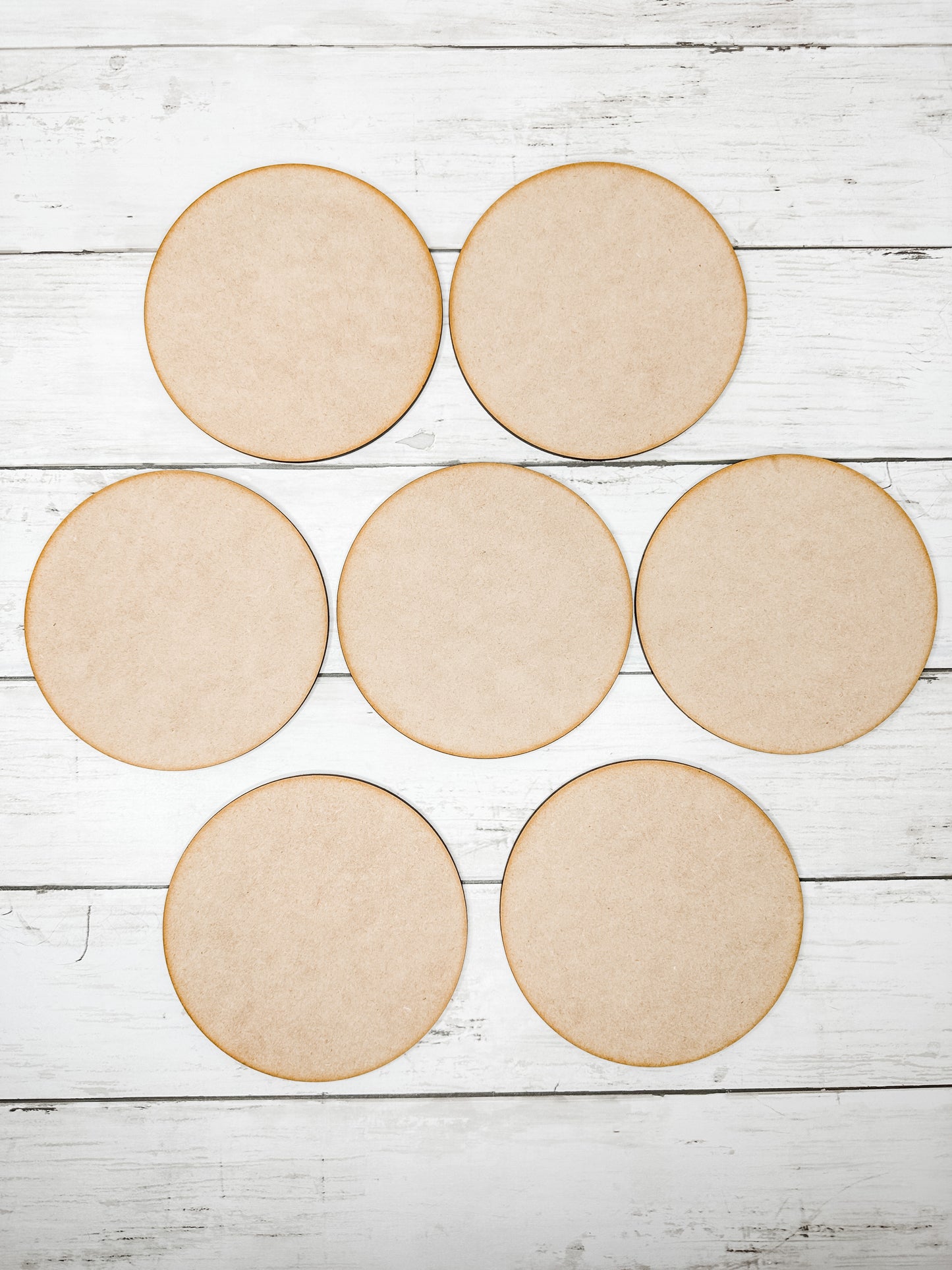 7 pack Blank 5 in Round NO holes Cut out DIY Kit