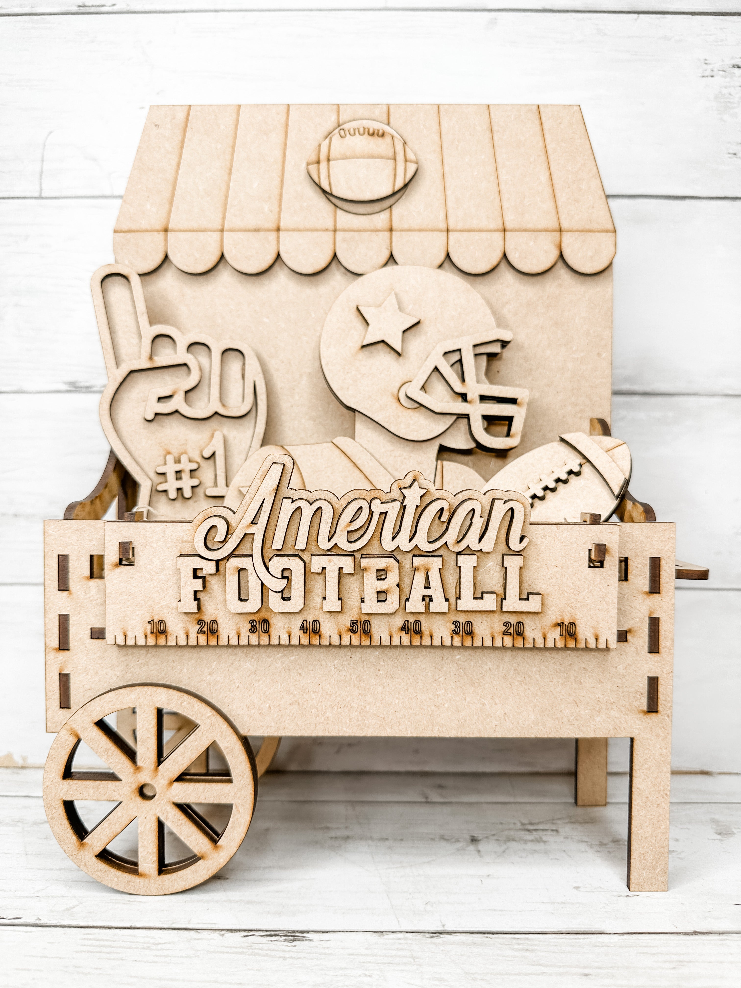 Football For Frame Insert American Football Insert for Interchangeable box bases DIY Craft Kit ...
