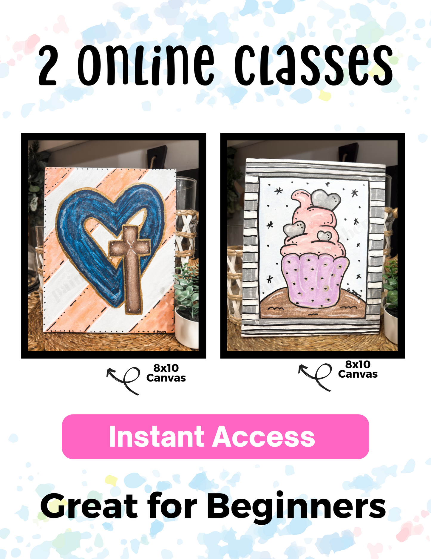 Valentine's 2024 Online Paint Class Workshop