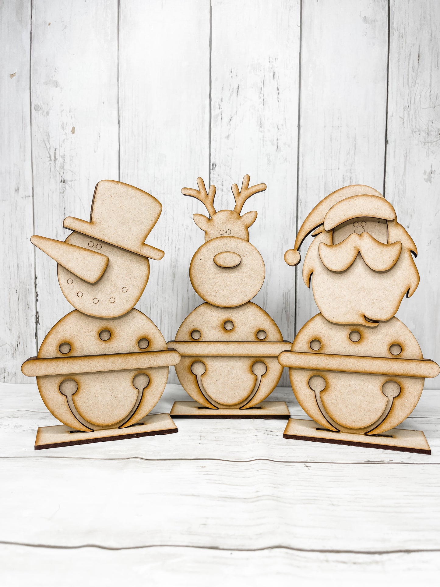 Bell Santa Snowman and Reindeer Trio DIY Kit
