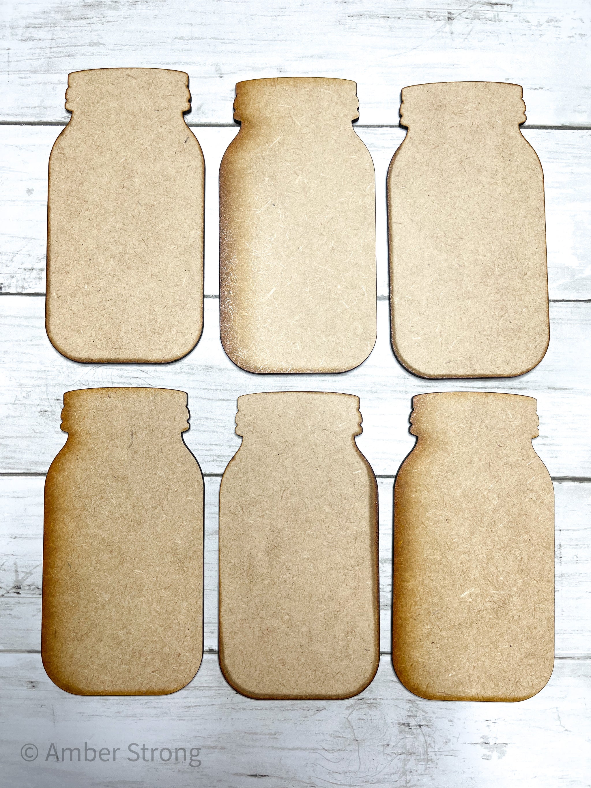 6 Mason Jar Cut outs DIY Kit DIY with Amber