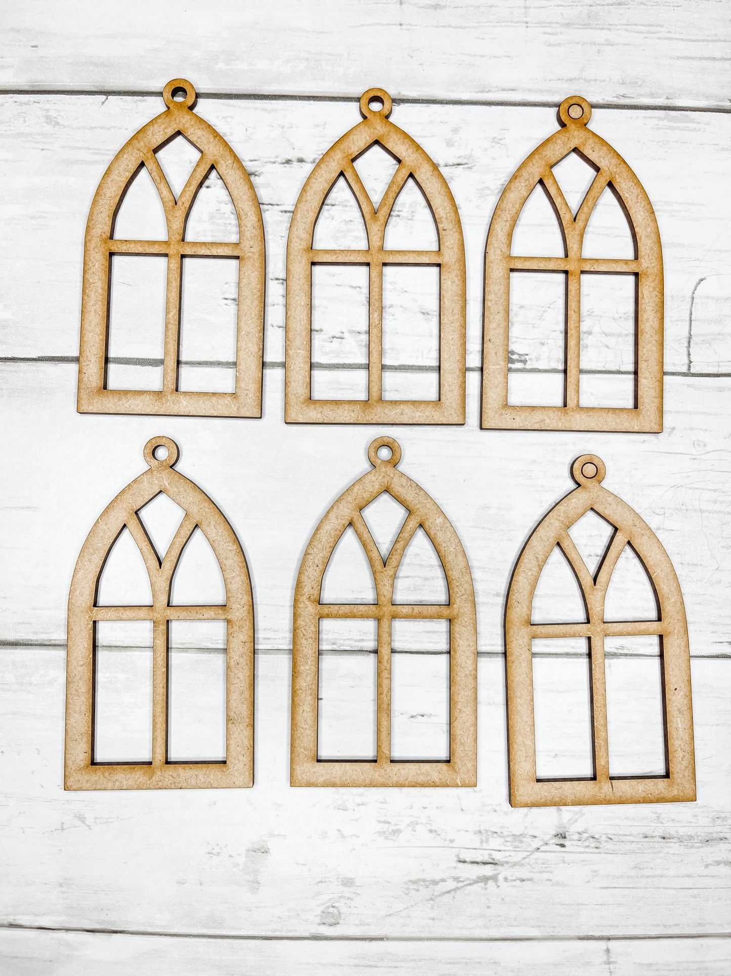Set of 6 Window Shape Ornaments DIY Kit