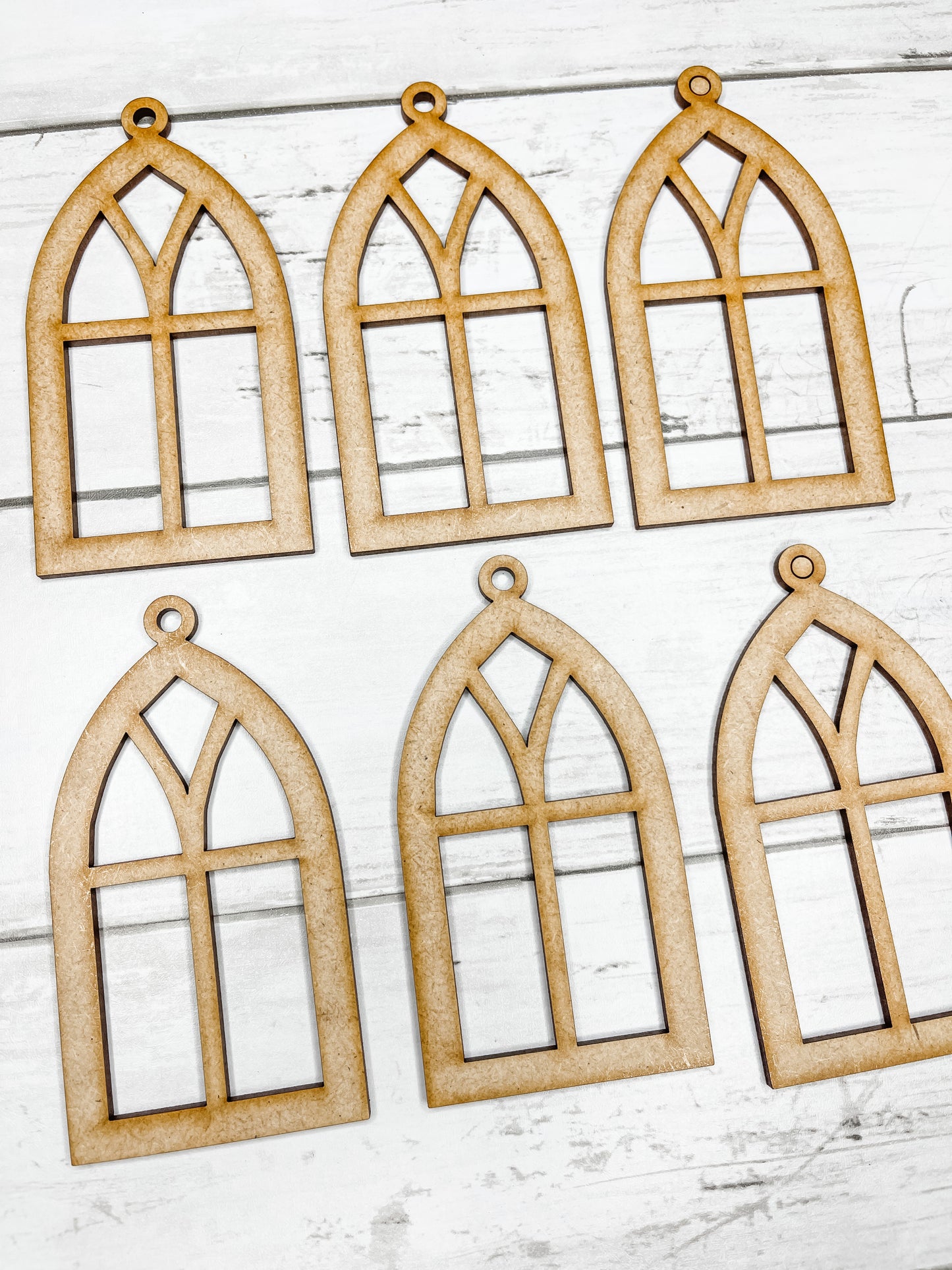 Set of 6 Window Shape Ornaments DIY Kit
