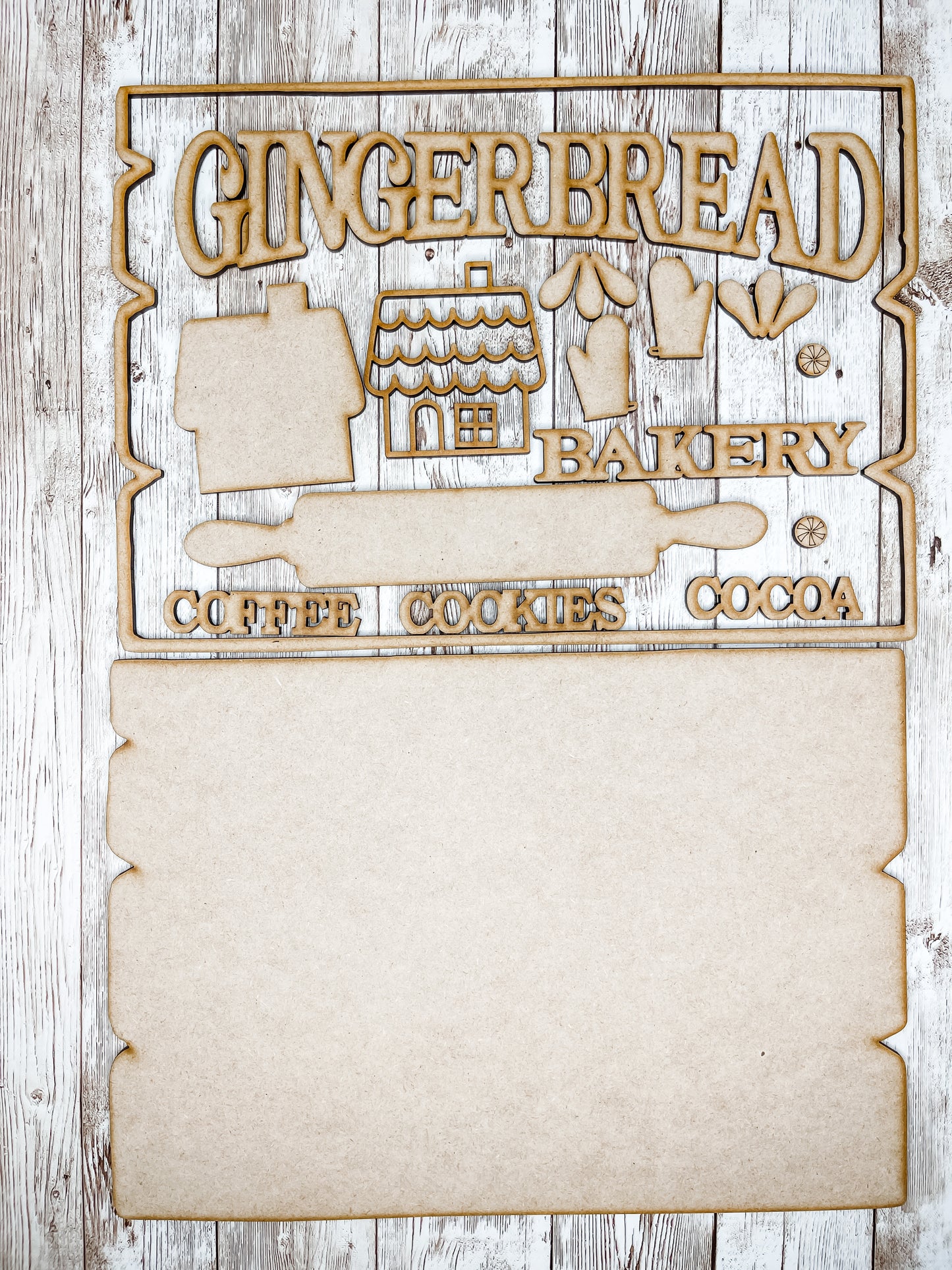 Gingerbread Framed Sign DIY Kit