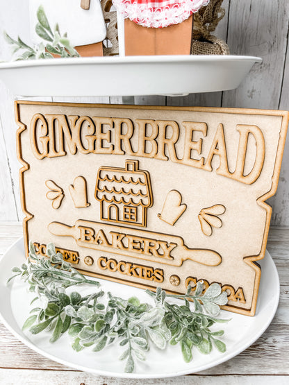 Gingerbread Framed Sign DIY Kit