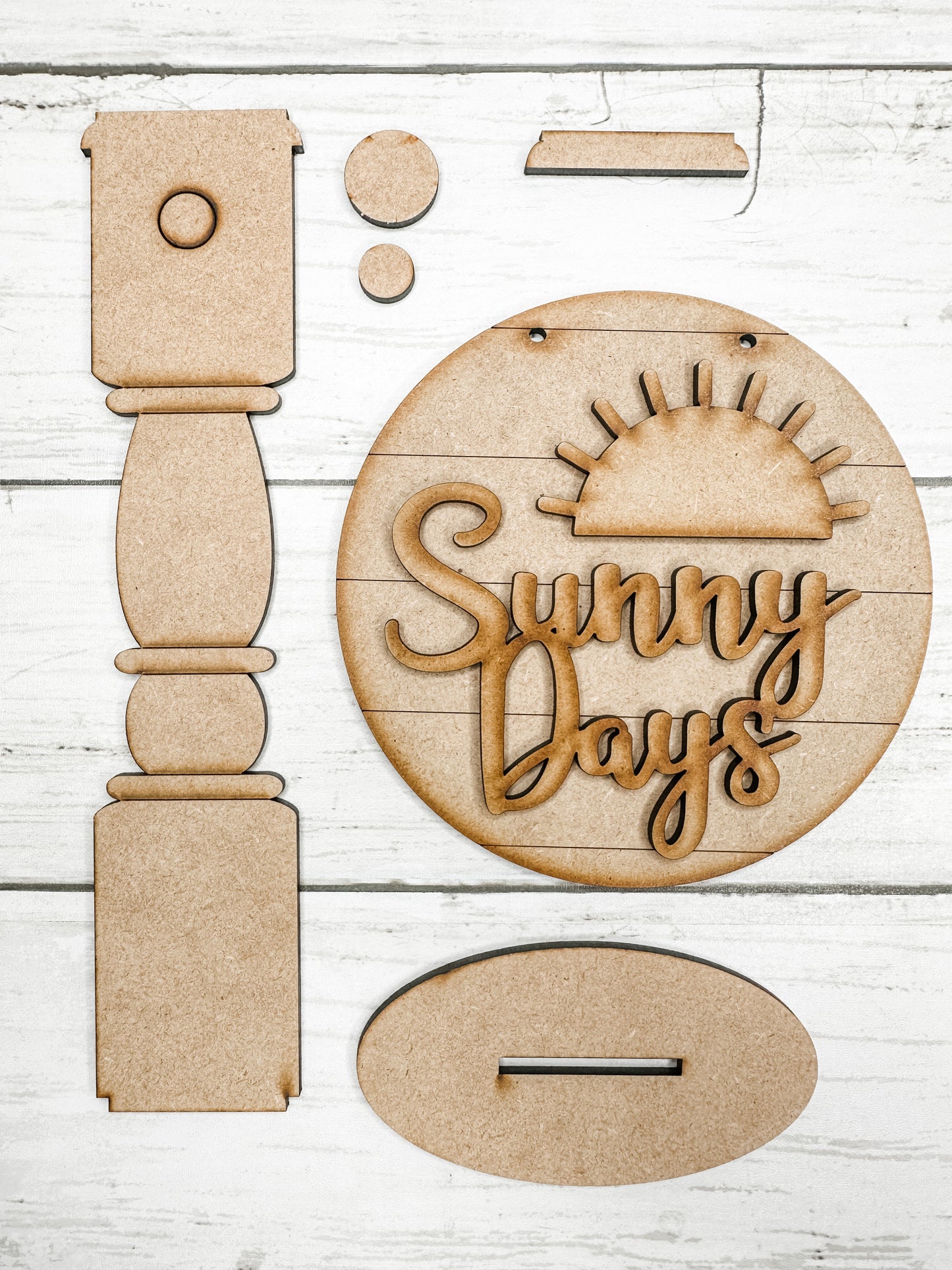 Sunny Days 5 in round sign and Stand DIY Kit