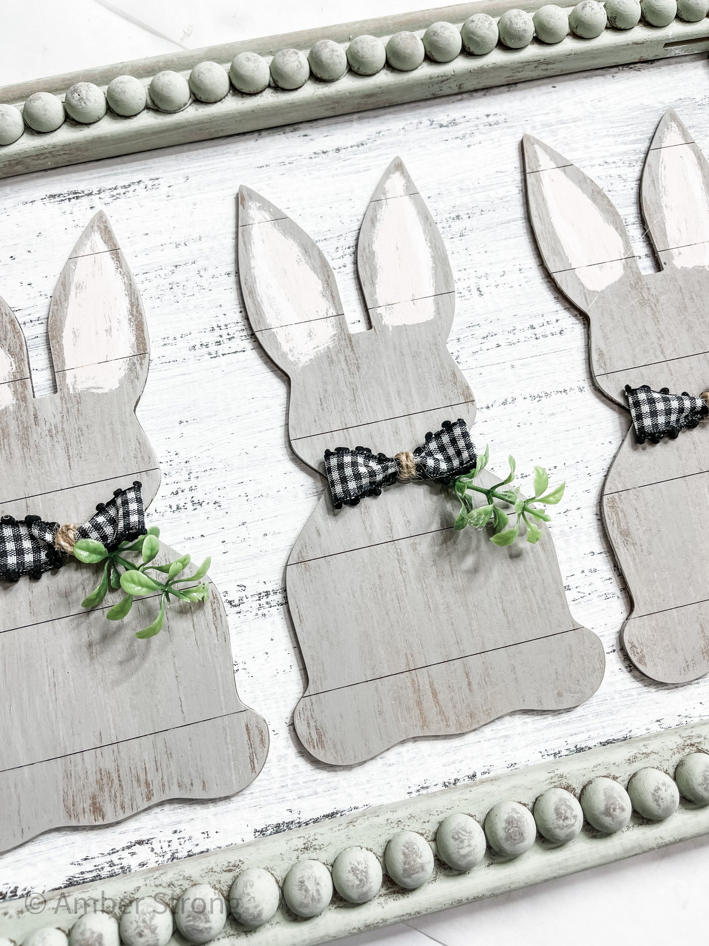 Shiplap Bunny Shape Cut Outs Style 2 DIY Kit