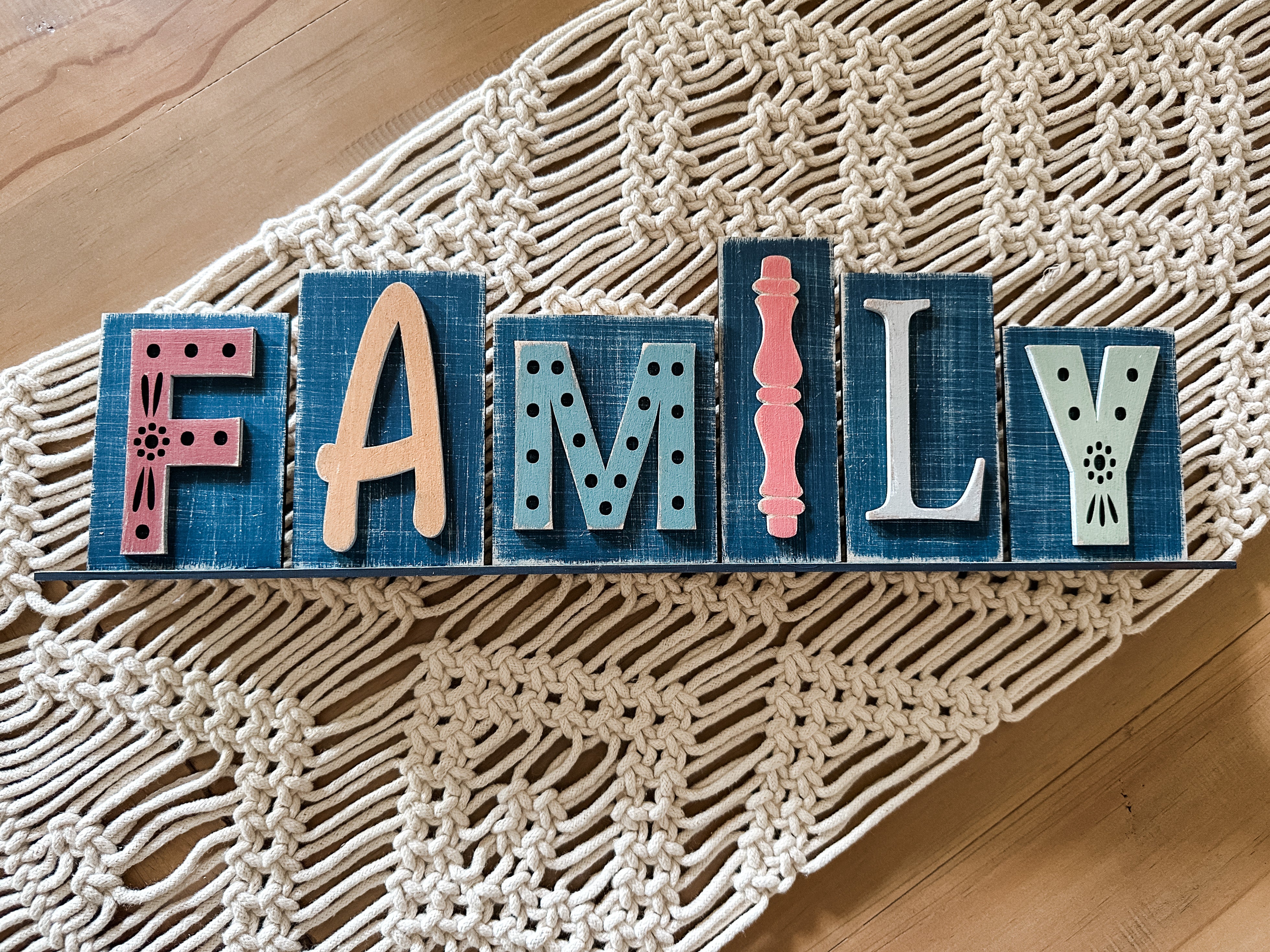 Family Block Script Wide Family Block Sign DIY Kit – The Makers Map - DIY with Amber