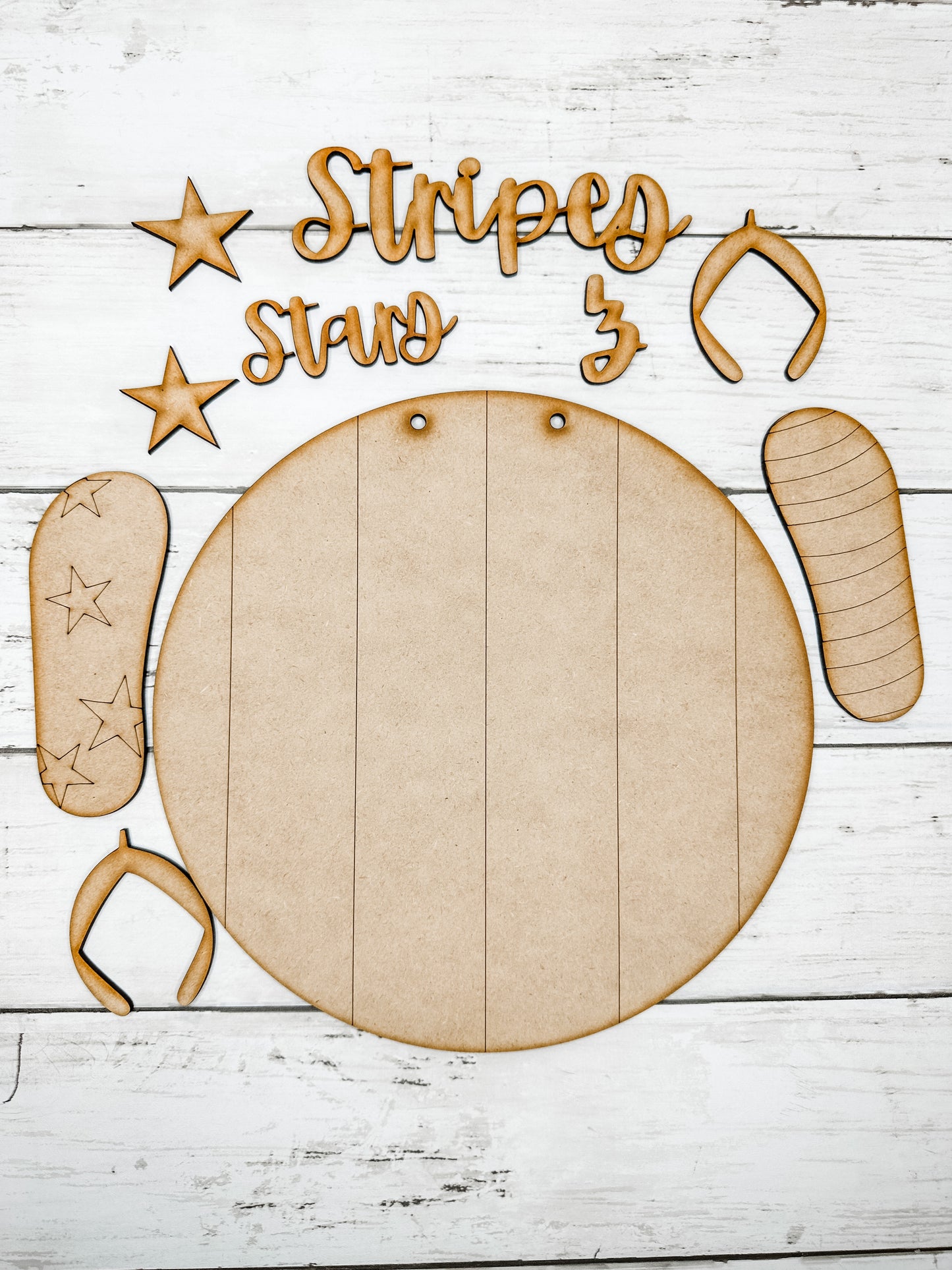 9 in round Flip Flop Stars and Stripes Sign DIY Kit