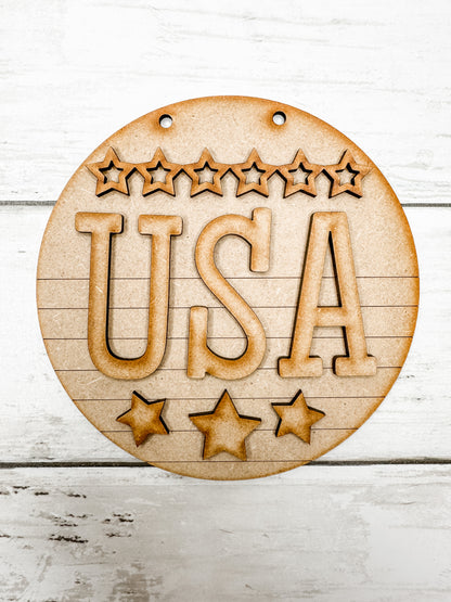 USA 5 in Round Sign DIY Kit