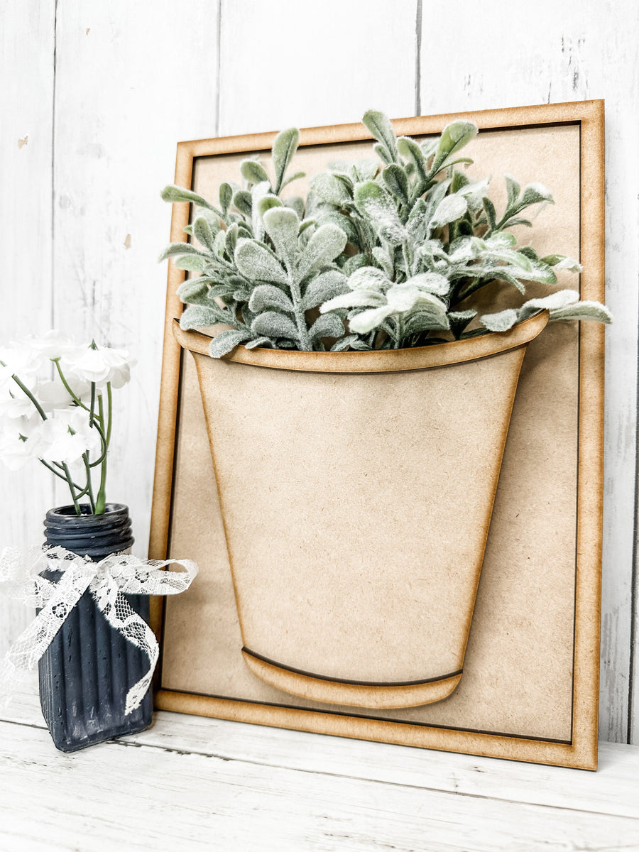 3D Flower Pot bucket Sign DIY Kit (single) – The Makers Map - DIY with ...