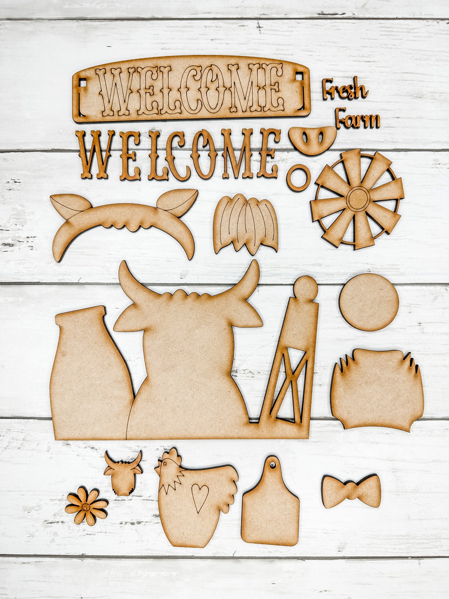 Highland Cow Insert for Interchangeable bases DIY Craft Kit