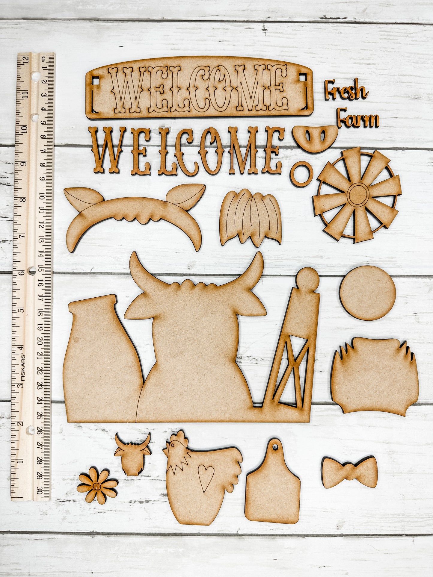 Highland Cow Insert for Interchangeable bases DIY Craft Kit