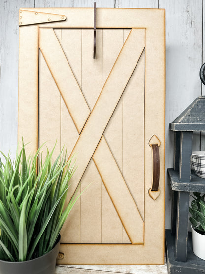 Mini Barn Door with hooks DIY Kit