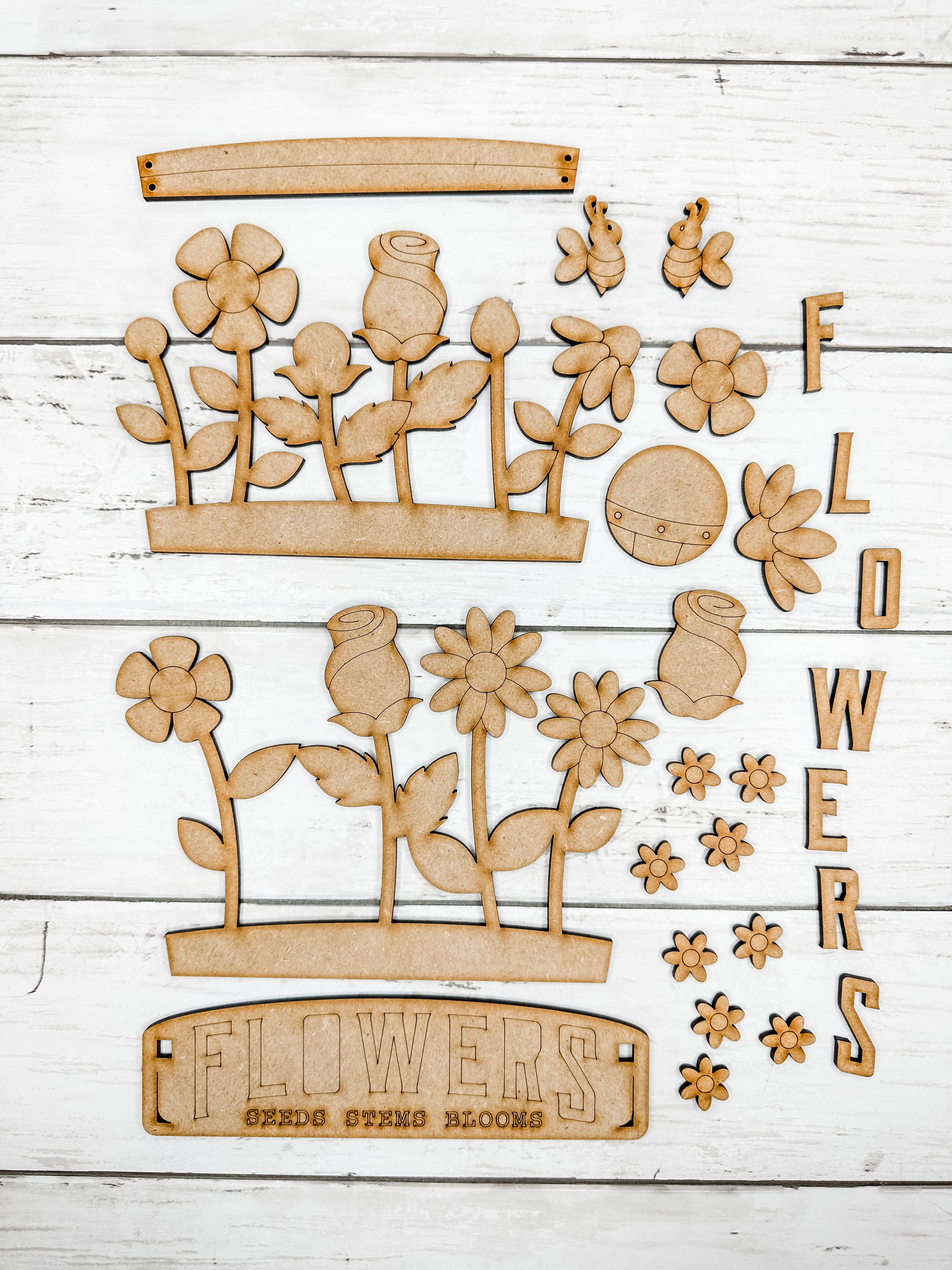 Flower Simple Insert Flowers Insert for Interchangeable bases DIY Craft Kit – The Makers Map ...