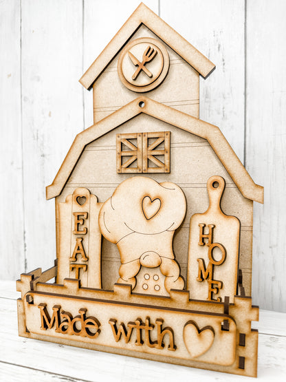 Kitchen Gnome Insert for Interchangeable bases DIY Craft Kit