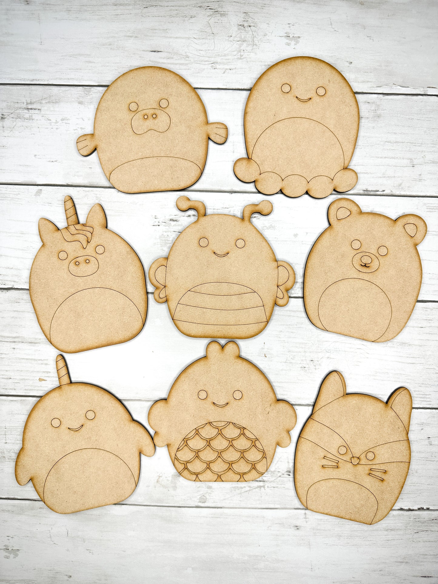 Set of 8 Squishmellow cut outs Pack 2