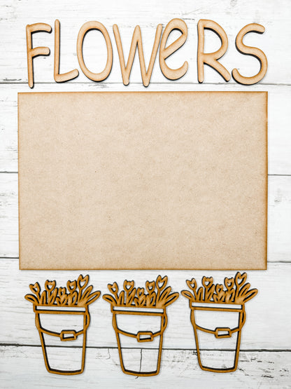 Flower Buckets Sign DIY Kit