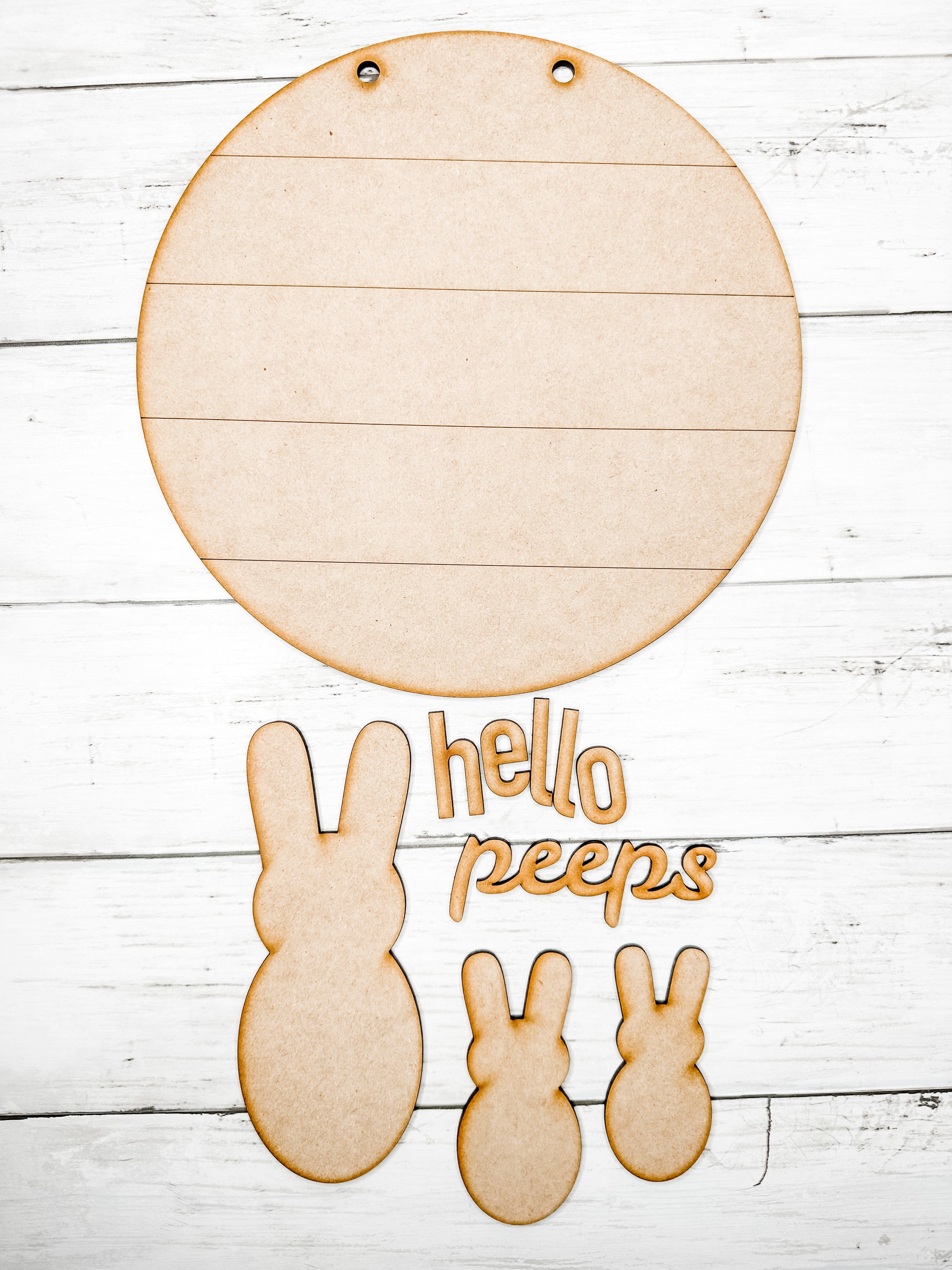 Peeps Sign 9 in round Easter Hello Peeps Sign DIY Kit – The Makers Map - DIY with ...