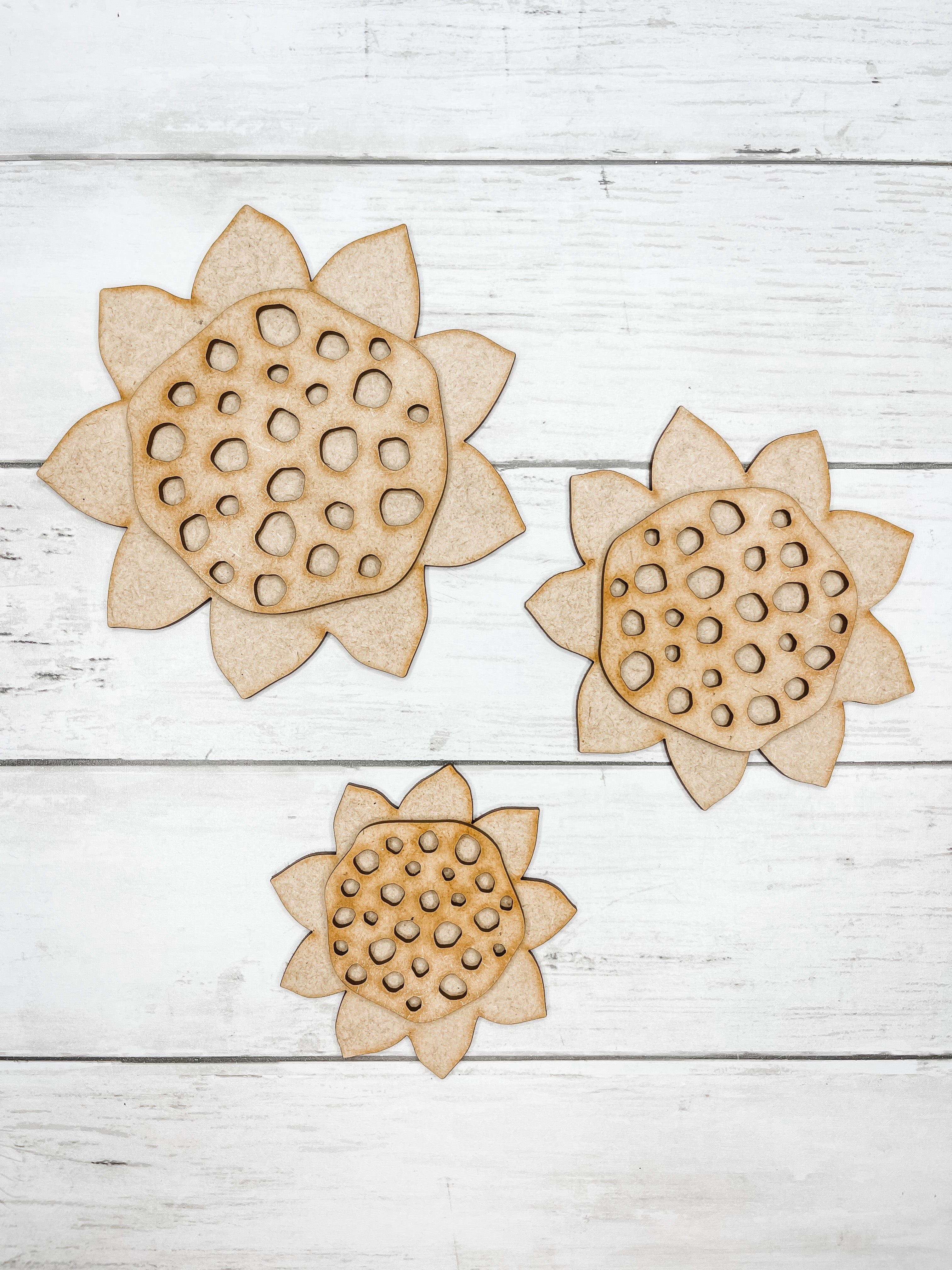 3 Sunflower Cut outs DIY Kit – The Makers Map - DIY with Amber