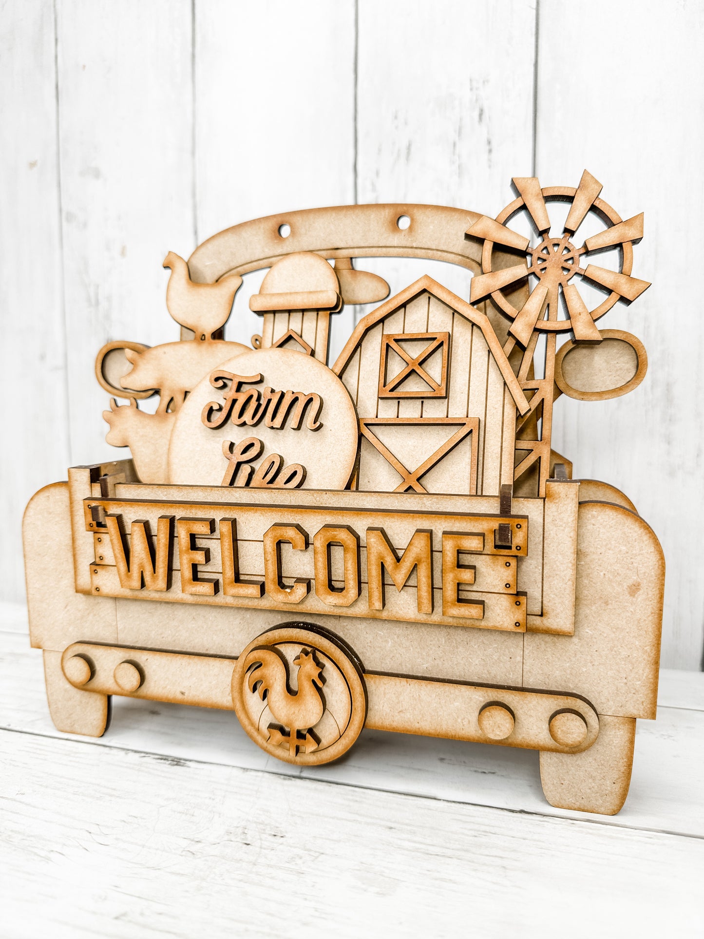 Welcome Barn Insert for Interchangeable bases DIY Craft Kit