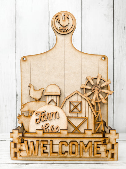 Welcome Barn Insert for Interchangeable bases DIY Craft Kit