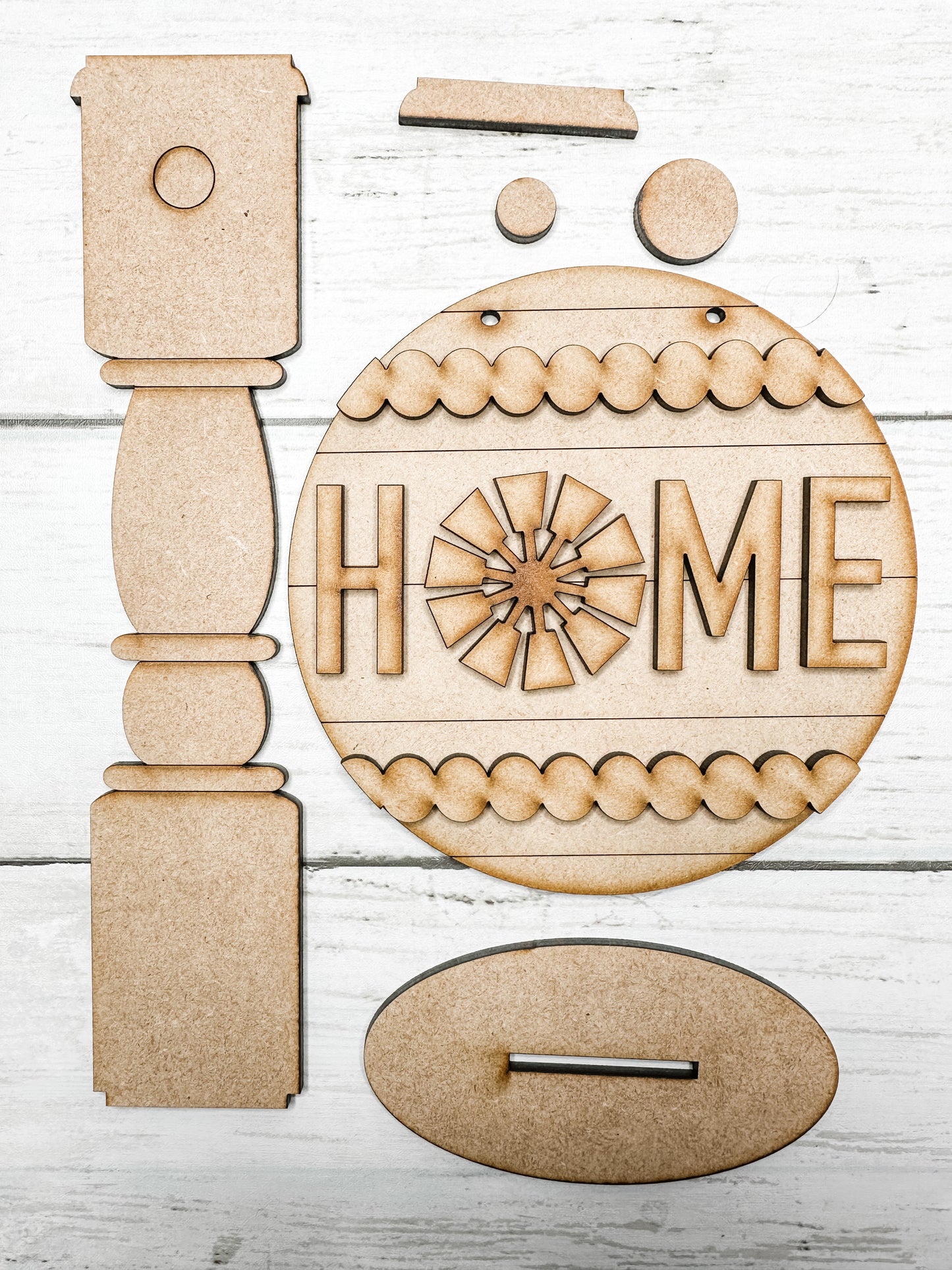 Home 5 in round sign and Stand DIY Kit
