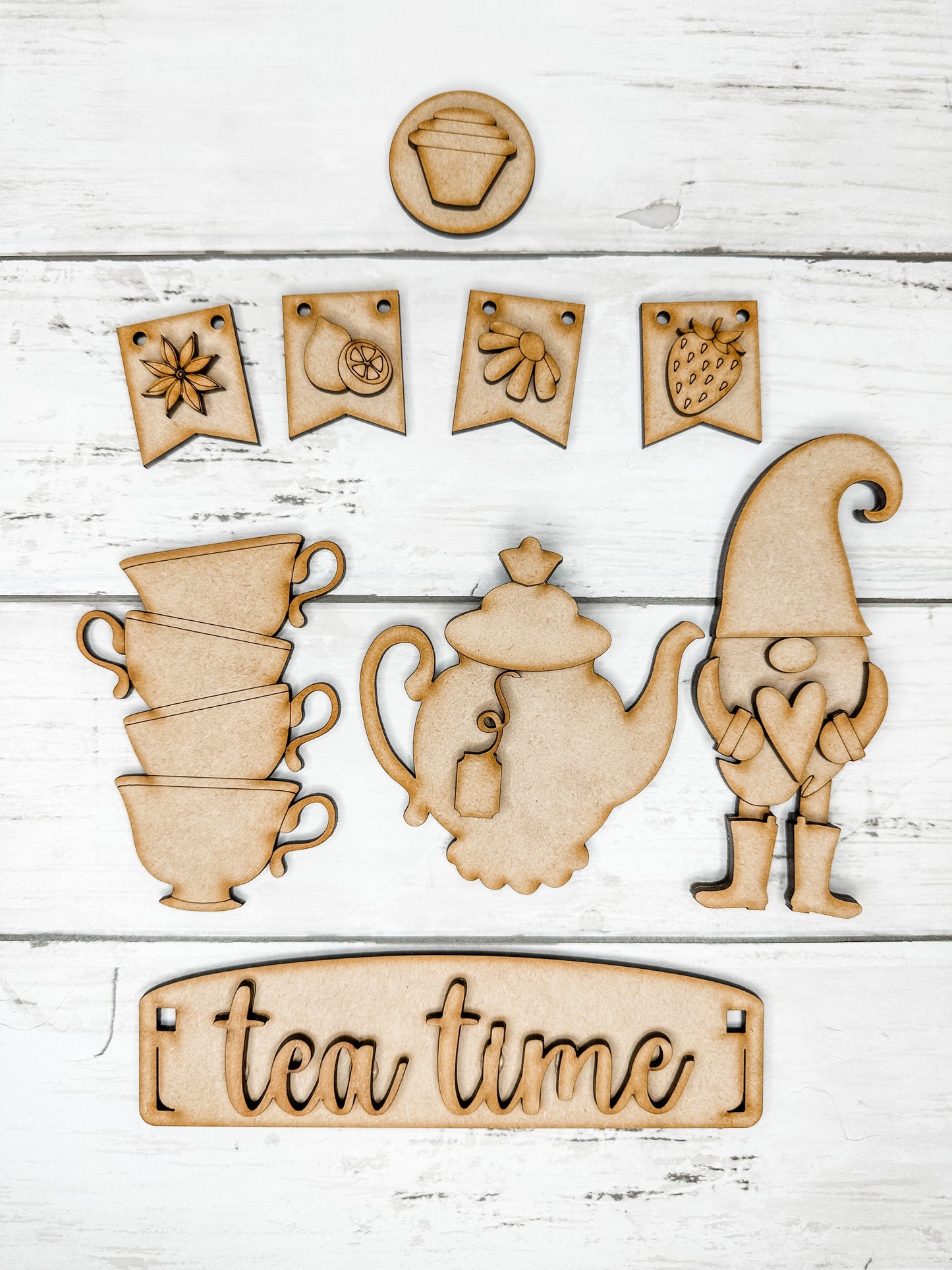 Tea Time Insert for Interchangeable bases DIY Craft Kit