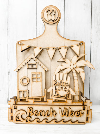 Beach Vibes Insert for Interchangeable box bases DIY Craft Kit