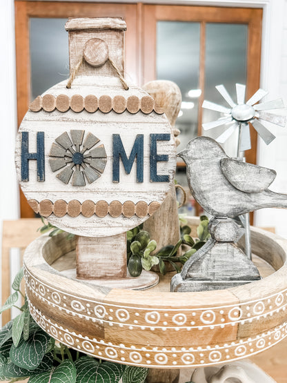 Home 5 in round sign and Stand DIY Kit
