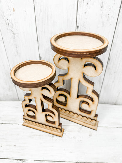 Pair of Candle Stands DIY Kit