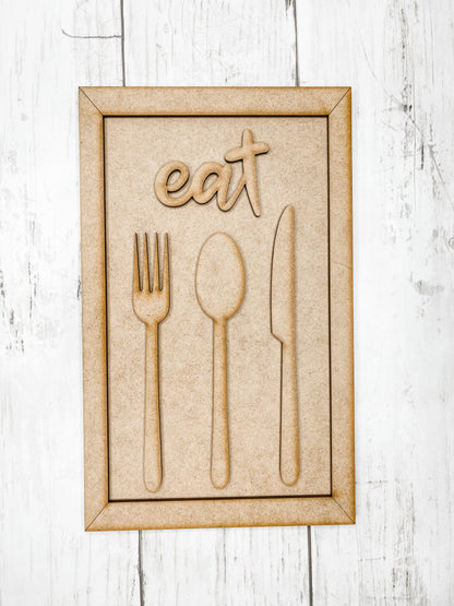Eat with Utensils Sign DIY Kit