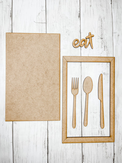 Eat with Utensils Sign DIY Kit