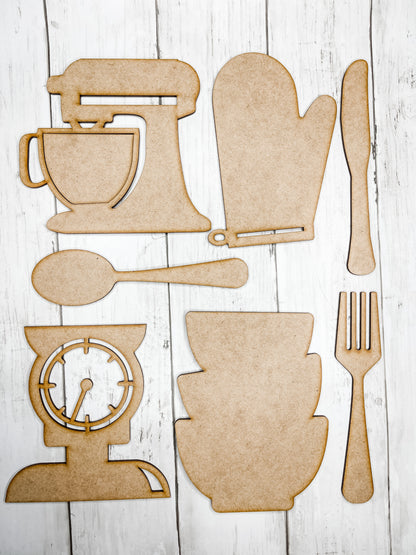 Kitchen/Baking Shape Cut outs DIY Kit