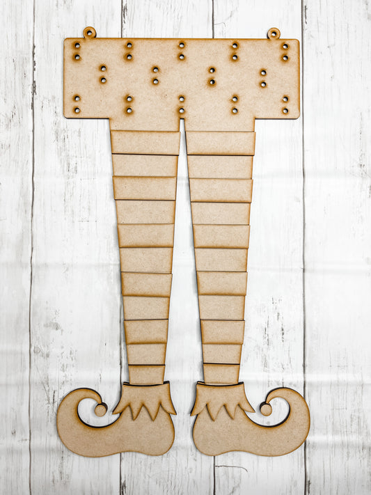 Elf Legs Door Hanger Sign DIY Kit