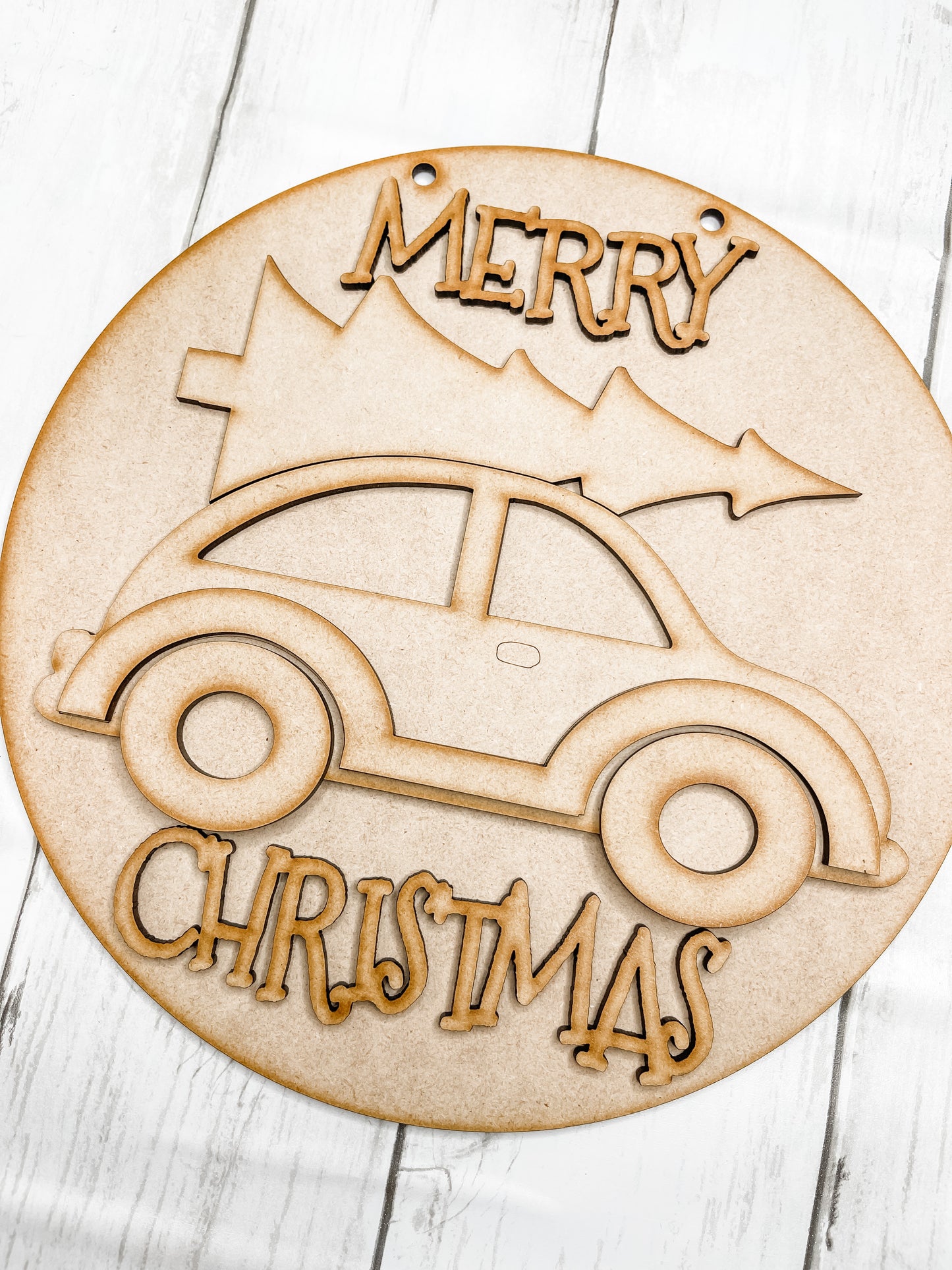 9 in round Merry Christmas VW Car Sign DIY Kit