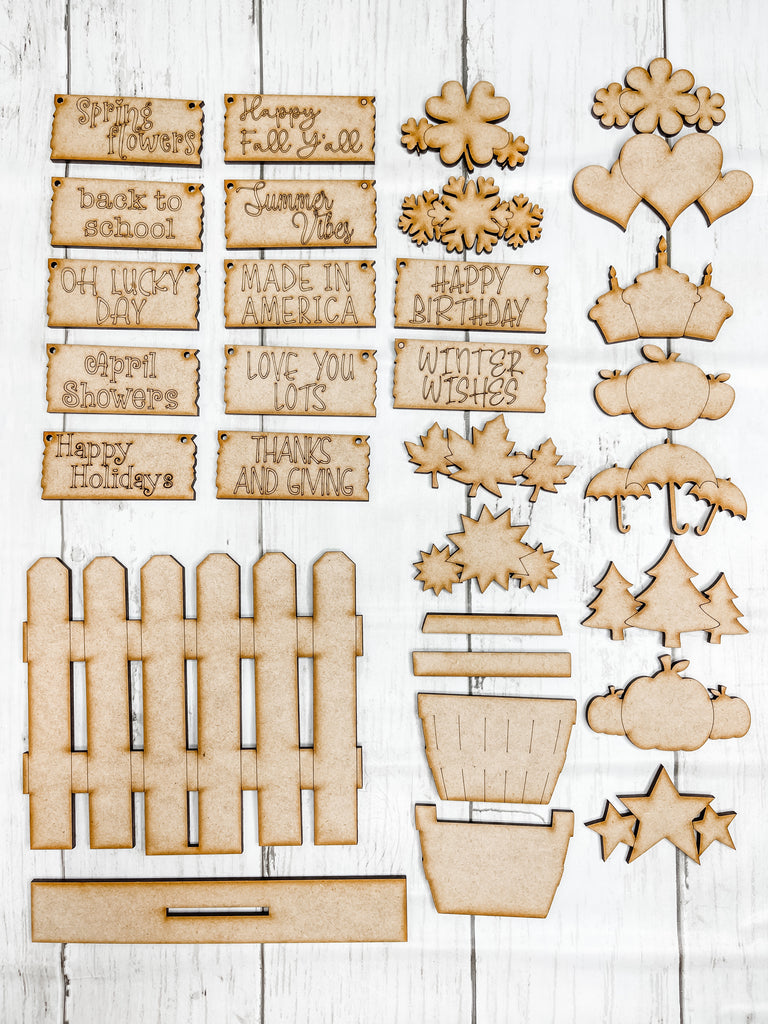 Spring Fence Crafts Interchangeable Fence DIY Craft Kit – The Makers Map - DIY with Amber