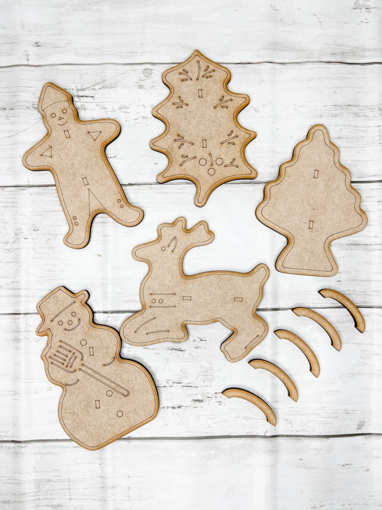 Set of 5 Christmas Cookie Cutters DIY Kit
