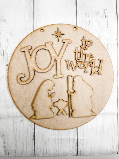 9 in round Joy to the World Sign DIY Kit