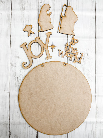 9 in round Joy to the World Sign DIY Kit