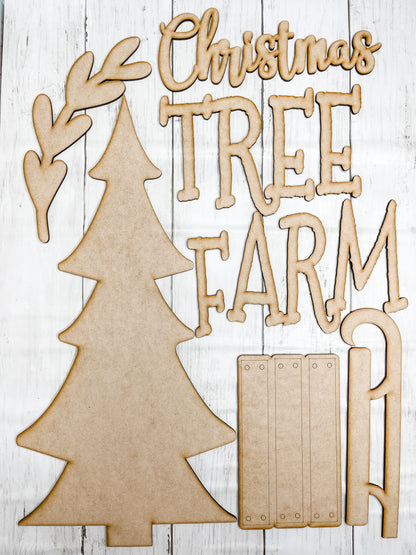 Christmas Tree Farm Porch Sign Add on Pieces DIY Kit