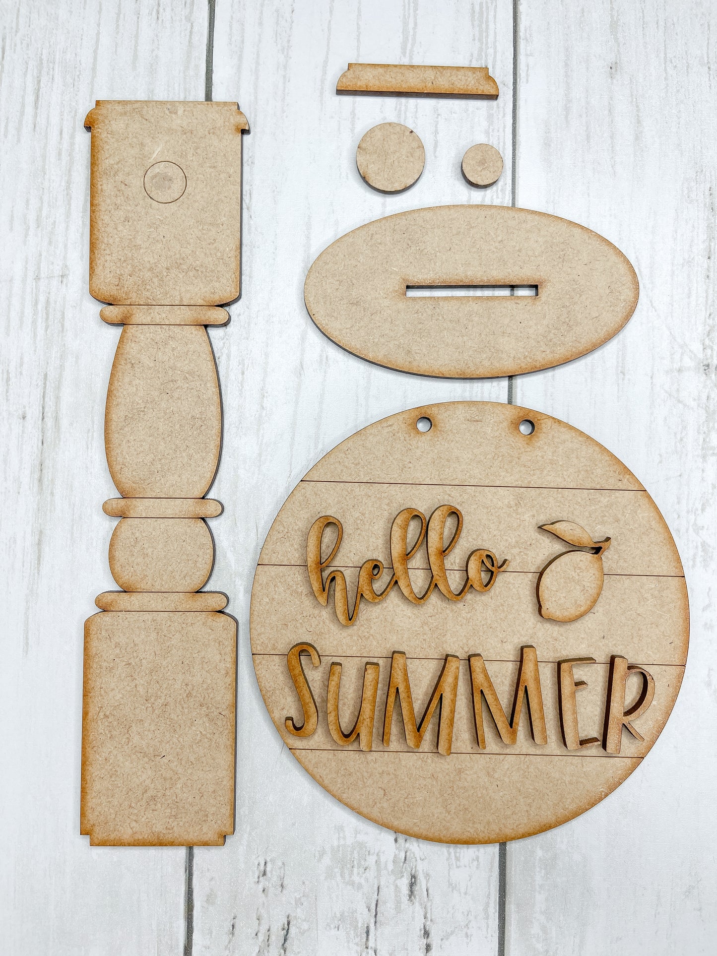Hello Summer 5 in Round Sign DIY Kit