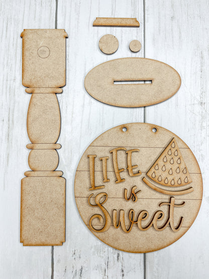 Life is Sweet 5 in Sign and Stand DIY Kit