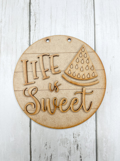Life is Sweet 5 in Sign and Stand DIY Kit