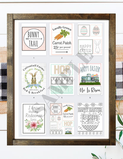 9 Easter Mix and Match Printables Set 2022