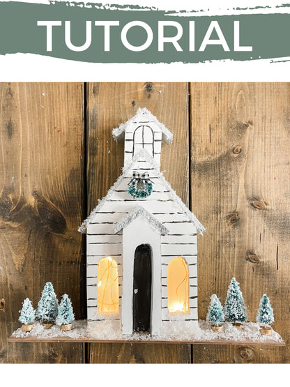 Tutorial: Foam Board Winter Christmas Church Scene