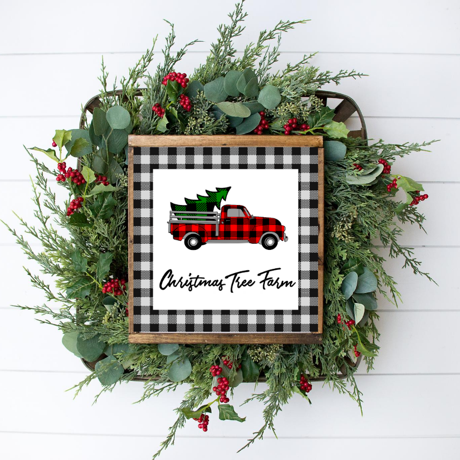 Buffalo Check Christmas Truck Download