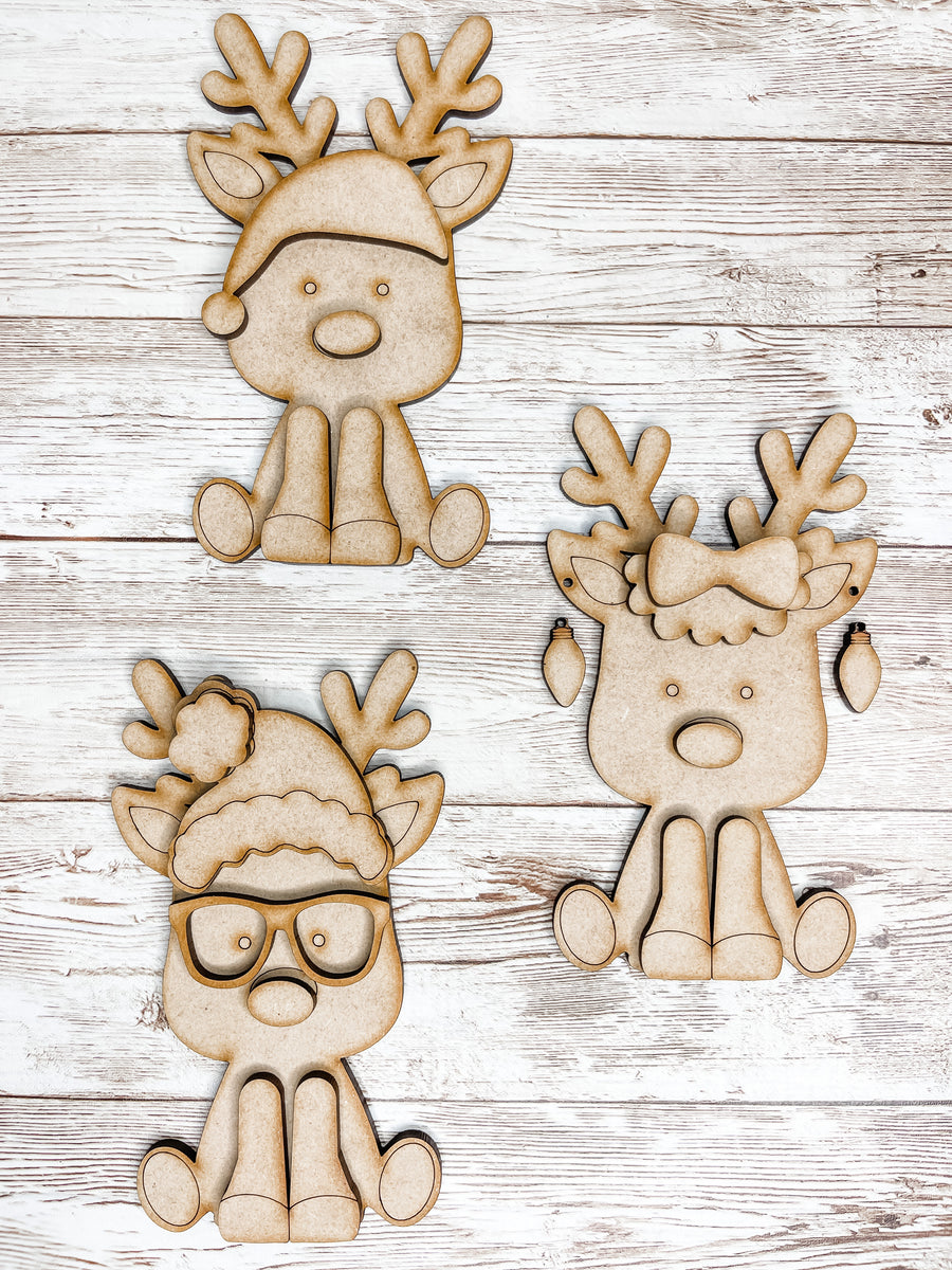 Mini Reindeer Trio DIY Kit – The Makers Map - DIY with Amber