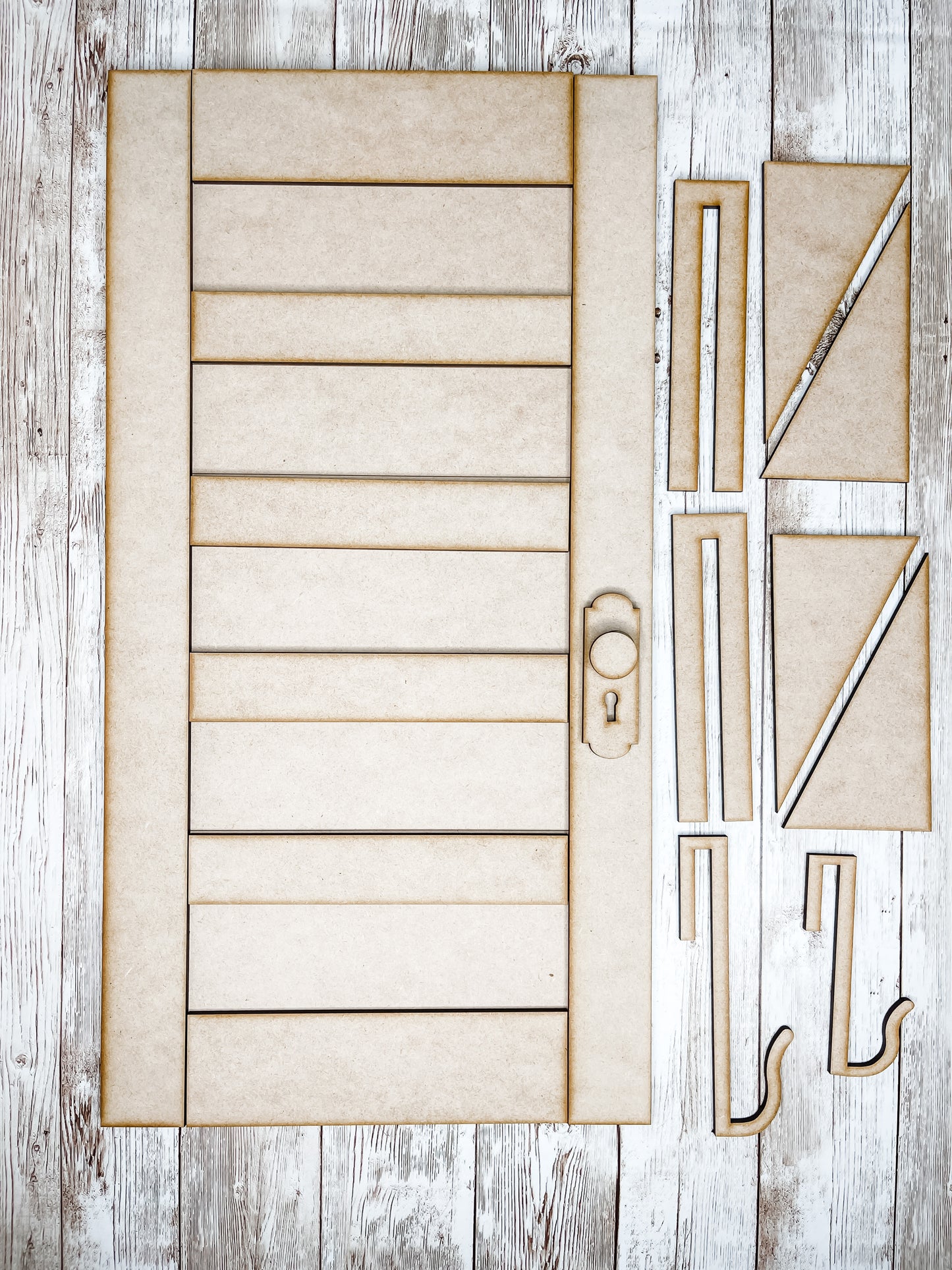 Mini 5 panel Door with hooks DIY Kit