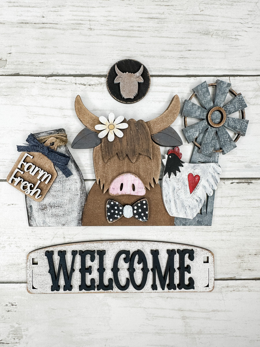 Highland Cow Insert for Interchangeable bases DIY Craft Kit – The ...